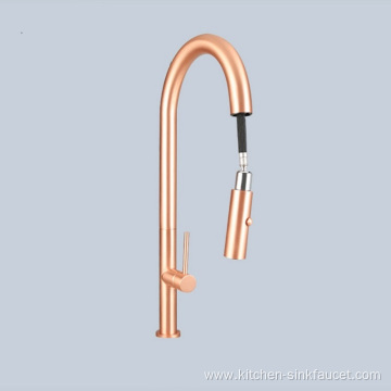 Pull out telescopic sink faucet